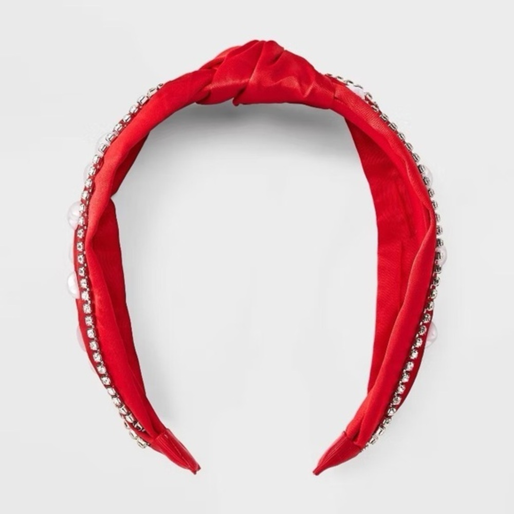 Simulated Pearl Heart Headband - nwt Multicolor red Valentine’s Day